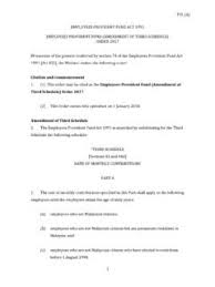 Powers of minister to amend the schedules.part ixrepeal and transitional provisions. P U A Employees Provident Fund Act 1991 Third Schedule Pdf4pro