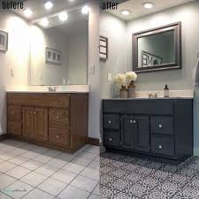 Here is a before and after when i painted my bathroom vanity. Driftwood Bathroom Vanity Transformation General Finishes Design Center