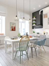 Table ronde ou rectangulaire, chaises dépareillées ou assorties, grande suspension ou accumulation de petits luminaires : Chaises Depareillees 59 Idees Pour Les Assortir Astuces En Photos