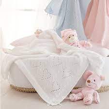 Copertina Da Culla Confezionata In Filo Di Cotone Lavorata A Maglia Rasata Con Bordo A Copertina Per Neonato A Maglia Coperta Avvolgente Per Bambino Copertina