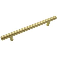 Laurey Melrose 5 04 In 128 Mm Center To Center Satin Brass Steel Art Deco Dual Mount Drawer Pull 87304 Steel Art Drawer Pulls Art Deco