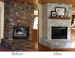 Smearing cement over old brick is a great way to makeover an old and dated fireplace without spending a lot of money! Fireplace Transformation Red Brick Fireplace Makeover Ideas Fireplace World
