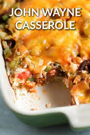 John Wayne Casserole Beef And Biscuit Casserole Recipe Beef Recipes For Dinner Beef Casserole Recipes Meat Recipes