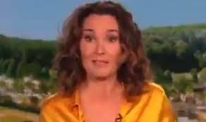 La très belle marie sophie lacarrau en robe de soiréefocus en milieu de vidéo. France News Channel Descends Into Chaos After Major Technical Failing We Re Really Sorry World News Express Co Uk
