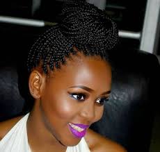 Keep in mind, that they're not two cornrows style with hair extensions, as cornrows are tighter and cleaner than box braids. Cute Updo Hairstyles With Box Braids Hair Styles Ideas