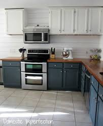 Painted Plank Walls Finally Butcher Blocks Cabinets And Planks Kitchen Remodel New Kitchen Kitchen Countertops