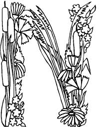 Flower Page Printable Coloring Sheets Alphabet Flower N Coloring Pages Free Printable Coloring With Images Alphabet Coloring Pages Flower Coloring Pages Coloring Pages