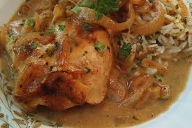 Zwiebel Sahne Hahnchen Zwiebel Sahne Hahnchen Hauptspeise Reisfleisch Rezept