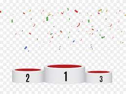 The image is transparent png format with a resolution of 8000x2761 pixels, suitable for design use and personal projects. Winner Podium With Colorful Confetti On Transparent Background Png Similar Png