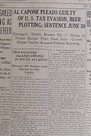Al Capone Pleads Guilty In Tax Evasion Case June 16 1931 Gangster Convicted B21 Ebay Al Capone Gangster Guilty