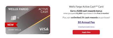 The wells fargo platinum card is a good option for anyone looking for a simple credit card with no annual fee and a lengthy intro apr. Wells Fargo Launches Active Cash 2 Credit Card 200 Signup Bonus Doctor Of Credit