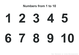 Free Printable Numbers 1 10 Csdmultimediaservice Com