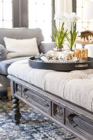 Diy Ottoman Bench From A Repurposed Coffee Table Bless Er House Coffee Table Ottoman Table Ottoman Coffee Table