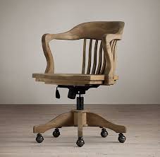 1940s Banker S Chair Weathered Oak Drifted Wood Office Chair Vintage Office Chair Wooden Office Chair