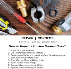 As for clumsy people that may trip over the hose, put a coil in the hose in as close proximity to the connection as feasible. Buy Plg Heavy Dutty Garden Hose Repair Fittings Female Hose Connector Replacement Mender For All 3 4 Inch Or 5 8 Inch Garden Hose Online In Turkey B07zpsjy8b