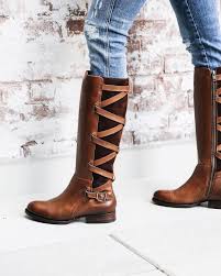 Jordan Jodhpur Strappy Womens Brown Riding Boots Boots Fashionable Snow Boots