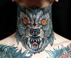 Wolf Neck Internet Neck Tattoo For Guys Neck Tattoo Best Neck Tattoos