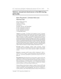 Watch and download nubile films sexual emotional response for free. Pdf Valence Arousal And Dominance In The Eeg During Game Play