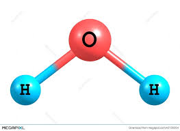 Water (H2O) Molecular Structure Isolated On White Illustration ...