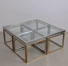 Shop coffee tables big and small, nesting or in sets, with storage or without. Huge Coffee Table In Brass And Chrome With Four Nesting Tables By Maison Charles Lomomomo