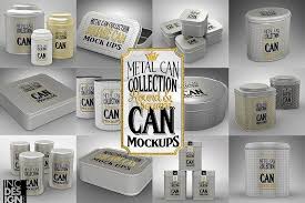 Vol1 Metal Can Mockup Collection Metal Tin Packaging Free Packaging Mockup Packaging Mockup