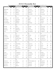 Maka kalian akan diminta untuk memilih salah satu sifat/kepribadian yang kalian anggap sifat anda sekali dibandingkan sifat lainnya. Disc Assessment Worksheet Excel