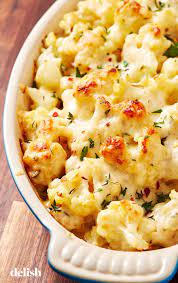 Cauliflower Au Gratin Skips The Unnecessary Carbs Recipe Recipes Au Gratin Recipes Vegetable Recipes