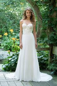 Lillian West Style 66019 Chiffon A Line Wedding Dress Strapless Sweetheart Wedding Gown Lillian West Wedding Dress Chiffon Wedding Gowns Boho Bride Dress