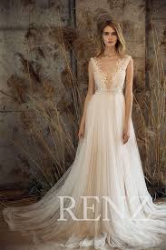 Wedding Dress Off White Tulle Bridal Dress Lace Boho Wedding Dresses Beaded V Neck Long Train Bridal Gown Lw192 Wedding Dresses Under 500 Bridal Dresses Lace Boho Wedding Dress Lace