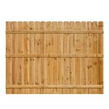 6 Ft H X 8 Ft W Cedar Dog Ear Fence Panel 5219 The Home Depot Dog Ear Fence Wooden Fence Panels Fence Panels