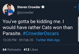 Steven crowder twitter statistics and summary page. Bad Film Takes On Twitter
