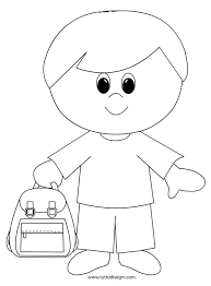 Primo Giorno Scuola Bambino Con Zaino Tutto Disegni Colori Scuola Materna Progetti Artistici Per Bambini Scuola