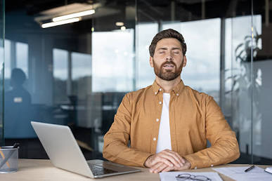 Fresh Breath Confidence at the Office Desk, AI generated