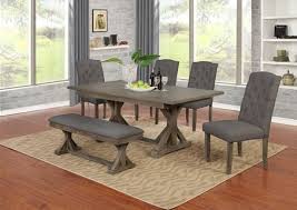 Dallas classic solid wood rustic dining room table and chair set. D300 6pc Gy 6 Pc Gracie Oaks Clarissa Antique Rustic Grey Finish Wood Dining Table Set