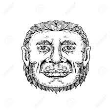 One group that migrated into western asia and europe are now known as neanderthals. Doodle Art Illustration Of Head Of Male Neanderthal Neandertal Royalty Free Cliparts Vectors And Stock Illustration Image 96897324