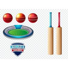 Set Of Cricket Sports Template Logo Elements Ball Bat Use As Competition Background Cricket Png And Vector With Transparent Background For Free Download Cricket Sports Sports Templates Cricket Bat