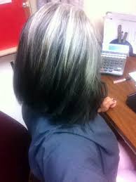 Growing Out Your Dyed Hair And Welcoming The Grey W Low And Hi Lights Softens The Tra Gray Hair Highlights Hair Highlights And Lowlights Gray Hair Growing Out