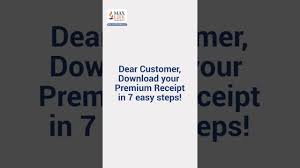 Insurance premium definition and insurance cost. How To Download Your Premium Receipts Online Max Life Insurance Youtube