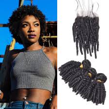 It's somewhat of a legendary look that has been worn with confidence by celebrities, politicians, musicians and other icons. Buy Afro Kinky Curly Weave Short Hairstyles Malaysian Hair 3 Bundles With Lace Closure 100 Unprocessed 8a Virgin Hair Extensions 100g Pc 10 10 12 10 Closure Online At Low Prices In India Amazon In