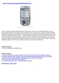 How to unblock the sim card on my palm treo 750v? Palm Treo 680 Unlocked Gsm Smartphone By Mixsel Seller Issuu