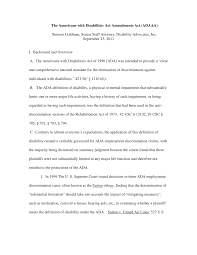 Http Www Nysba Org Sections Labor And Employment Labor Pdfs Labormeetingsassets The Americans With Disabilities Act Amendments 2011 Html