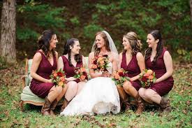 Southern Perfection At Heartland Meadows From Tracy Shoopman Photography Short Burgundy Bridesmaid Dresses Fall Bridesmaid Dresses Burgundy Burgandy Bridesmaids Dress
