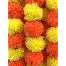 Floraindia is a pioneer when it comes to online flower delivery. Buy Decoration Craft Pack Of 5 Artificial Dark Orange And Yellow Marigold Flower Garlands 5 Feet Long For Parties Indian Weddings Indian Theme Decorations Home Decoration Photo Prop Diwali Indian Festival Online