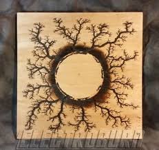 High Voltage Woodburning Lichtenberg Fractal Door Electroburn Wood Art Projects Lichtenberg Wood Burning