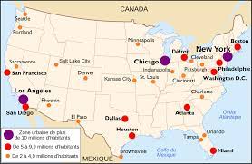 Mapa dos estados unidos com as principais cidades. Lista Das Cidades Mais Populosas Dos Estados Unidos Wikipedia A Enciclopedia Livre