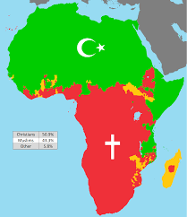 simplified map of africas religions brilliant maps