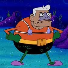 If He Is A Merman Where Is His Fish Tail Wonder What S A Person Made Him Without A Tail Spongebob Mermaid Man Spongebob Art Poster Design