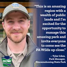 Meet the new park manager for Sinnemahoning State Park in north central  Pennsylvania! Sinnemahoning State Park is located near the center of the  Pennsylvania Wilds' scenic steep valleys region and encompasses 1,910