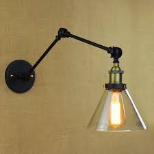 Retro Swing Arm Wall Lamp Glass Shade Vintage Wall Sconces Wall Mount Bedside Reading Light Arm Wall Lights For Home Arm Wall Lamp Arm Wall Lightvintage Wall Sconces Aliexpress
