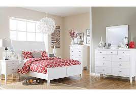 Langlor Queen Sleigh Bed Dresser Mirror Master Bedroom Set Bedroom Sets White Master Bedroom